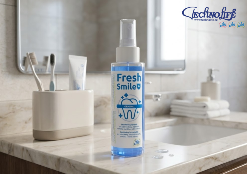 Stačí pár střiků? Vyzkoušeli jsme dezinfekční sprej na zubní kartáčky Fresh Smile